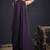 Purple sequin embroidered work two tone satin silk saree