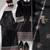 Black crepe thread with sequin  palazzo suit