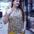 mustard ajrak handblock printed knee length dress