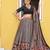 Balck  Printed Tasar Silk Pleated Lehenga Choli for Women