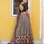 Balck  Printed Tasar Silk Pleated Lehenga Choli for Women