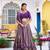 Purple Printed Tasar Silk Pleated Lehenga Choli for Women