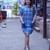 indigo handblock printed knee length dress