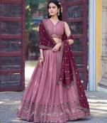 Georgette Sequins and Resham Work Lehenga Choli Set for Wedding & Festivals