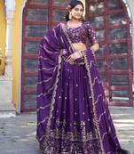 Georgette Sequins and Resham Work Lehenga Choli Set for Wedding & Festivals