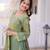 Olive green designer kurta sharara set with heavy embroidery and elegant dupatta style