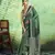 Green print modal satin saree for casual & uniform wear