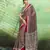 Red print modal satin saree for casual & uniform wear