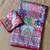 pink digital printed and mirror dola silk saree