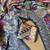 neavy blue digital printed and mirror dola silk saree