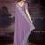 Purple silk blend Embroidery Sequin work Saree with Unstitched Blouse Piece