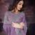 Purple silk blend Embroidery Sequin work Saree with Unstitched Blouse Piece
