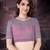 Purple silk blend Embroidery Sequin work Saree with Unstitched Blouse Piece