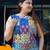 handblock patchwork crop top