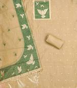 Chiku muga cotton jamdani suit dress material with dupatta