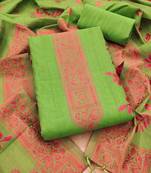 Pista jamdani silk blend dress material