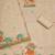 Cream jamdani silk blend dress material