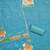 Sky blue jamdani silk blend dress material