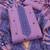 Purple jamdani silk blend dress material