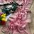 baby pink golden embroidery with dori and sequins silk saree