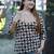 black handblock printed cotton top