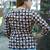 black handblock printed cotton top