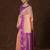 Multi color art silk saree with blouse