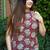 red kalamkari short top
