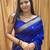 Royal blue art silk saree with blouse