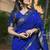 Royal blue art silk saree with blouse