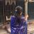 Royal blue art silk saree with blouse