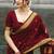 Maroon art silk saree with blouse
