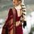 Maroon art silk saree with blouse