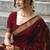 Maroon art silk saree with blouse