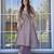 Purple printed kurta bottom with dupatta