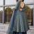 Blue printed kurta bottom with dupatta