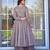 Purple printed kurta bottom with dupatta