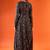 Women's black printed anarkali set with dupatta