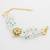 green enamel floral pearl bracelet