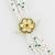green enamel floral pearl bracelet
