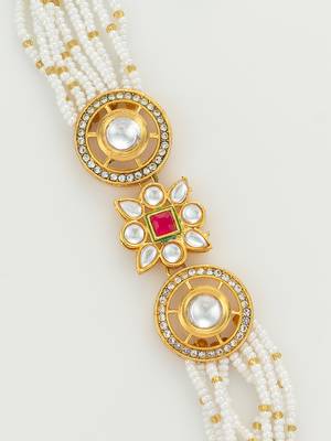 traditional pearl kundan bracelet 4