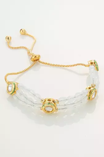crystal kundan slider bracelet