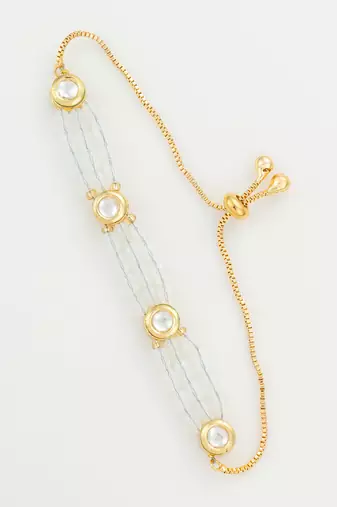 crystal kundan slider bracelet