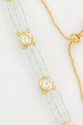crystal kundan slider bracelet