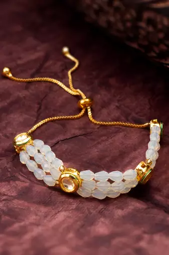 crystal kundan slider bracelet