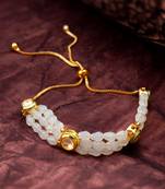 crystal kundan slider bracelet