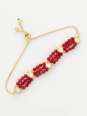 ruby red crystal kundan bracelet 3