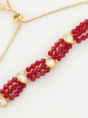 ruby red crystal kundan bracelet 4