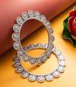 oxidized coin motif bangle set