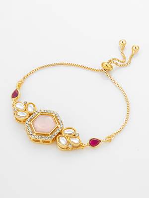 rose stone kundan bracelet 2